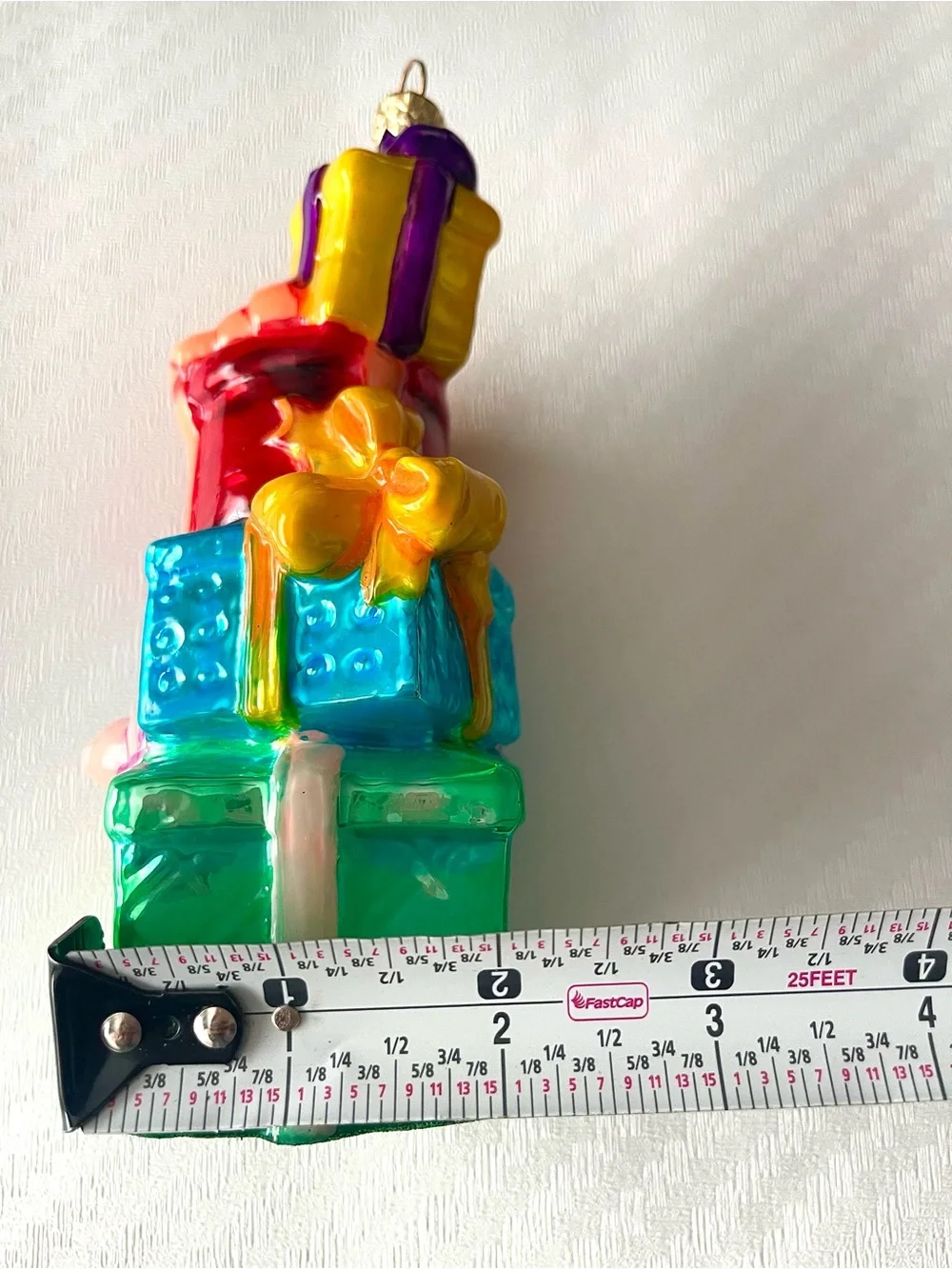 KOMOZJA Tower of Treasures Christmas Decoration Ornament Blown Glass Handpainted